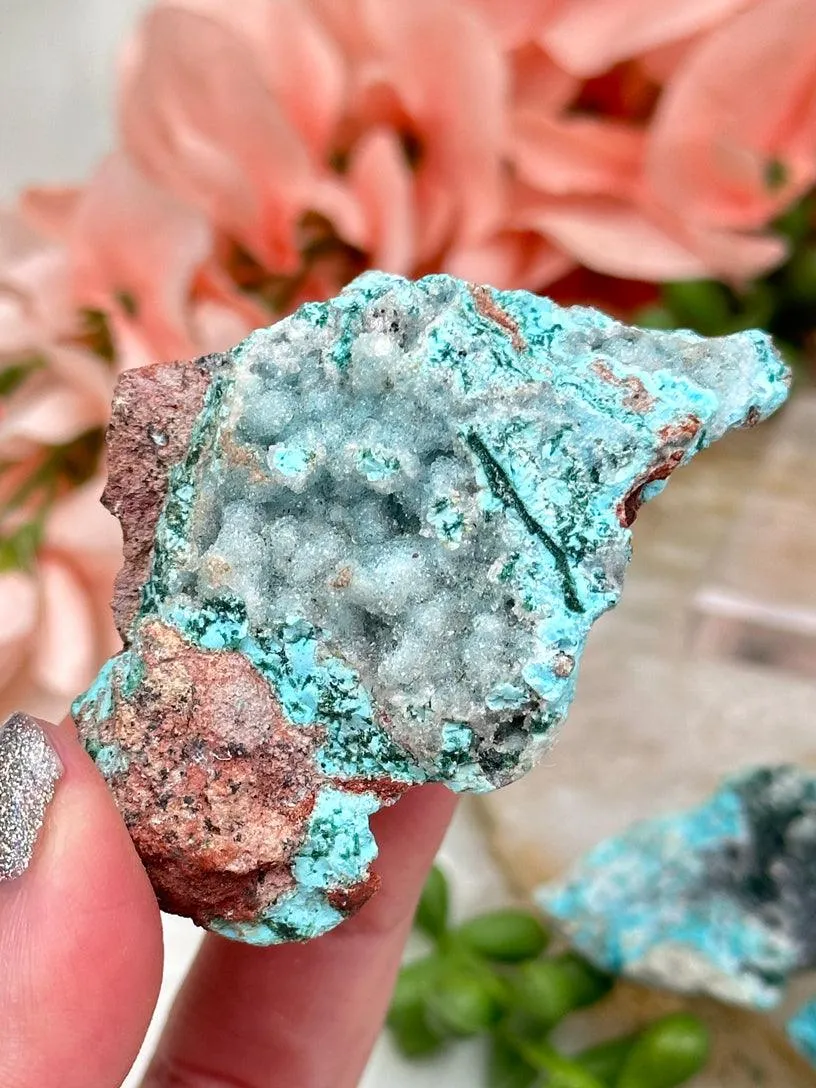 Unique Druzy Chrysocolla Malachite