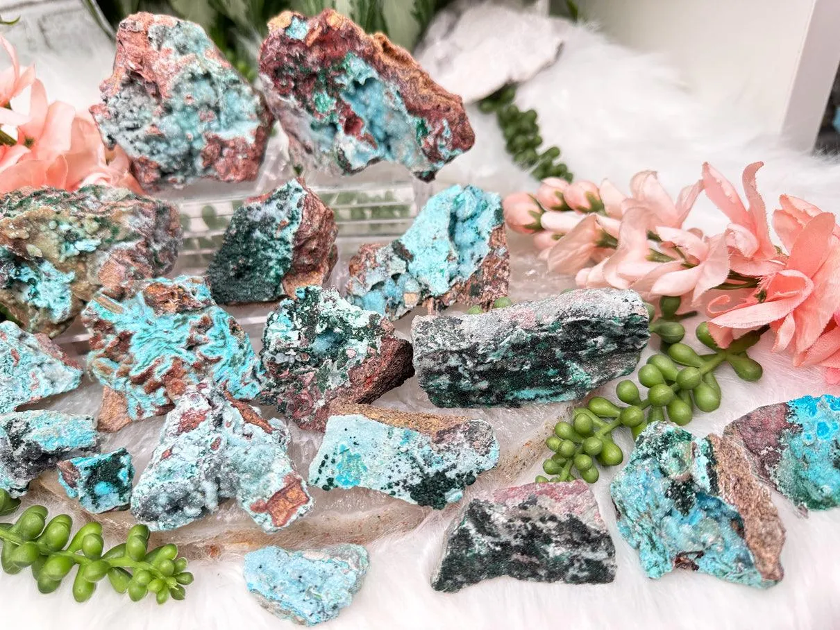 Unique Druzy Chrysocolla Malachite