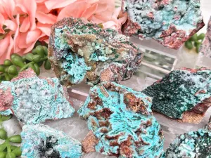 Unique Druzy Chrysocolla Malachite