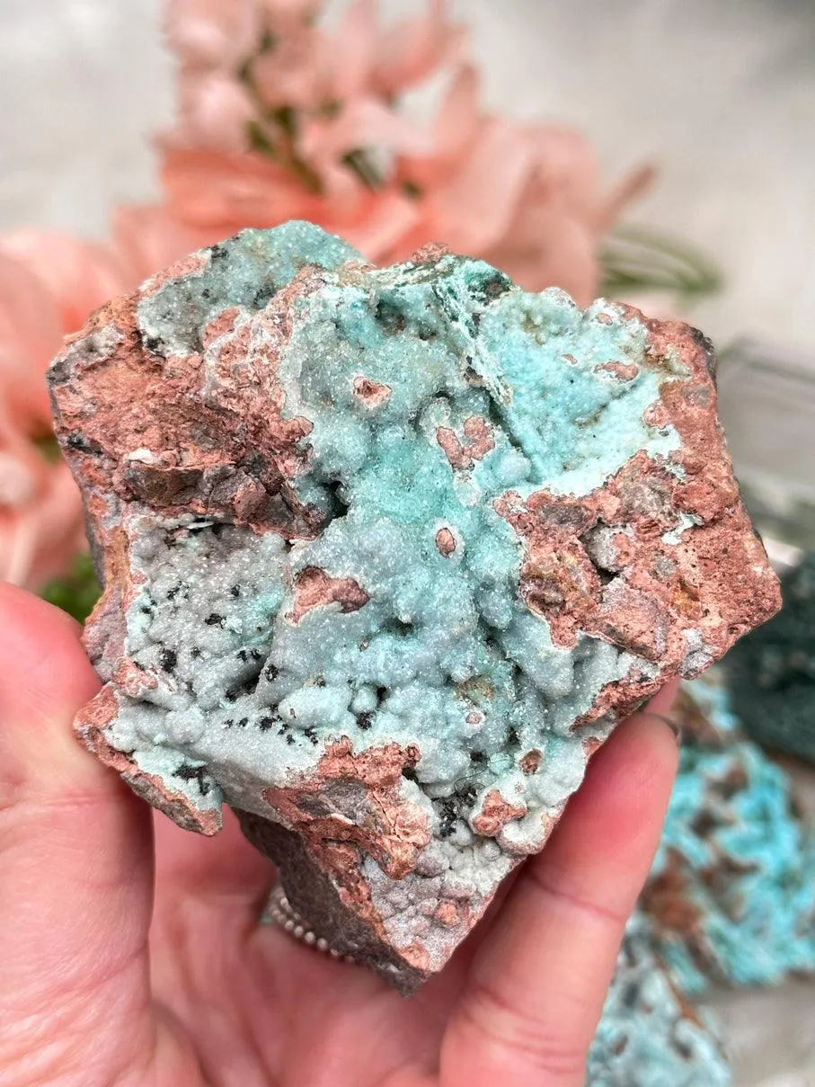 Unique Druzy Chrysocolla Malachite