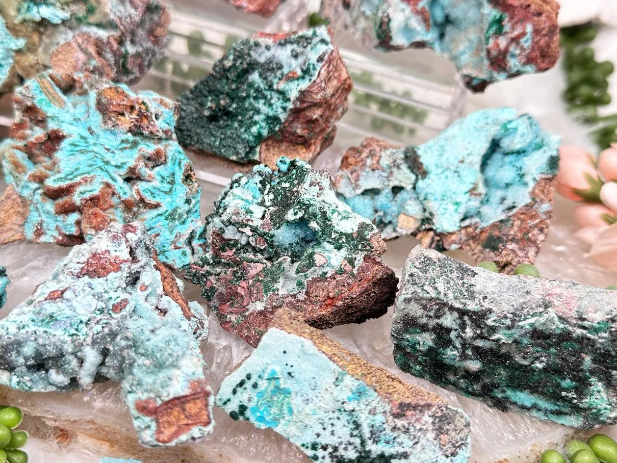 Unique Druzy Chrysocolla Malachite