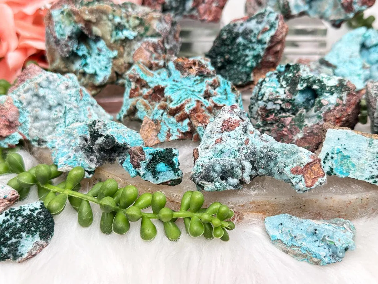 Unique Druzy Chrysocolla Malachite