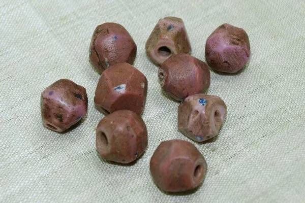 Unique Venetian Pink Faceted Beads