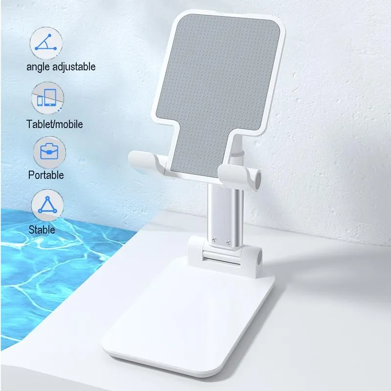 Universal Adjustable Foldable Metal Desktop Mobile Phone iPad Holder Stand