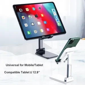 Universal Adjustable Foldable Metal Desktop Mobile Phone iPad Holder Stand