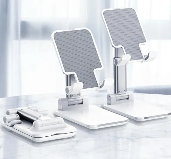 Universal Adjustable Foldable Metal Desktop Mobile Phone iPad Holder Stand