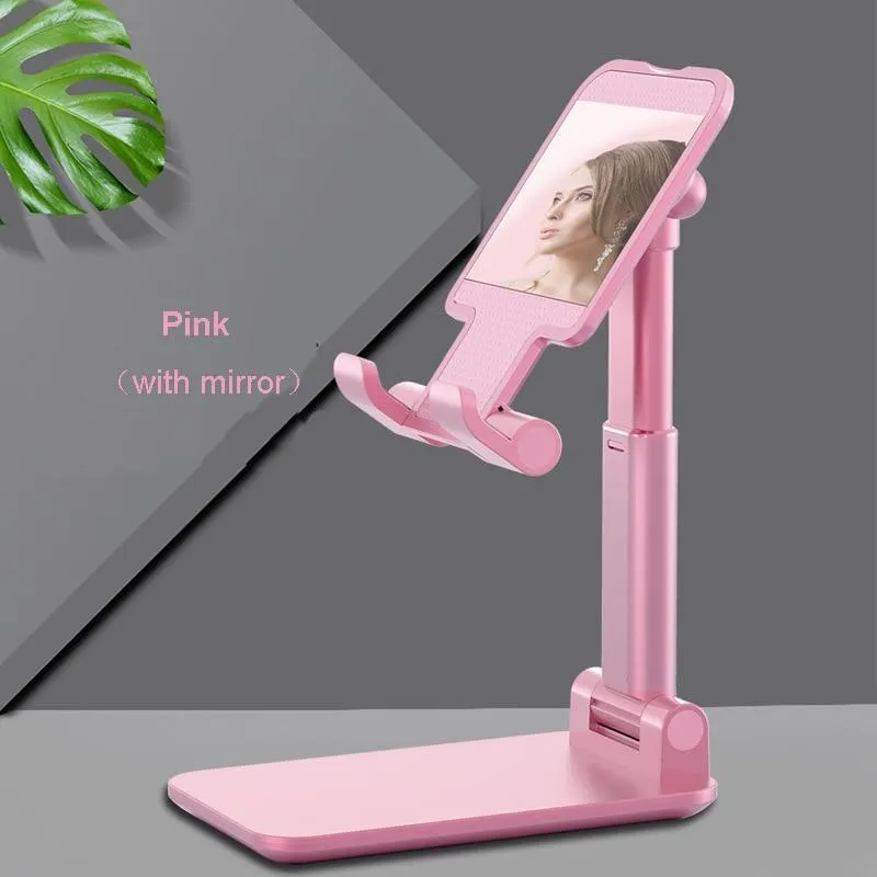 Universal Adjustable Foldable Metal Desktop Mobile Phone iPad Holder Stand