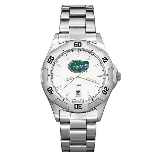 University of Florida All-Pro Mens Watch - Chrome Plated - Bracelet