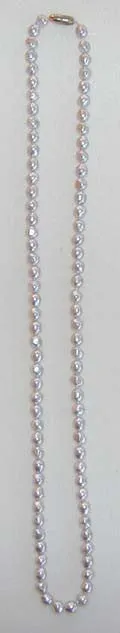 Unsigned Grey Baroque Faux Pearls