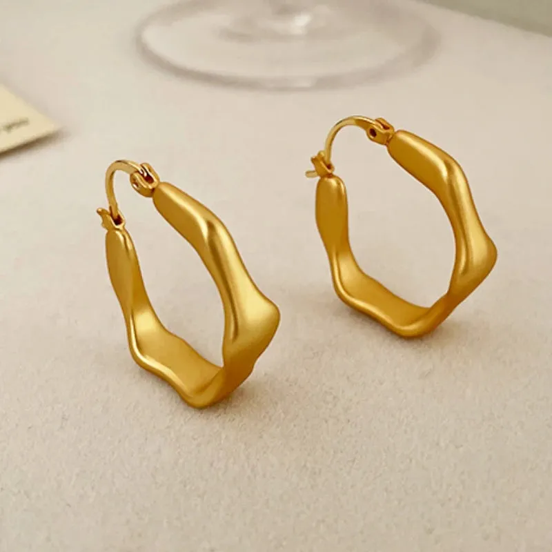 VAIGE Dazzling Vintage Gold Geometric Metal Earrings