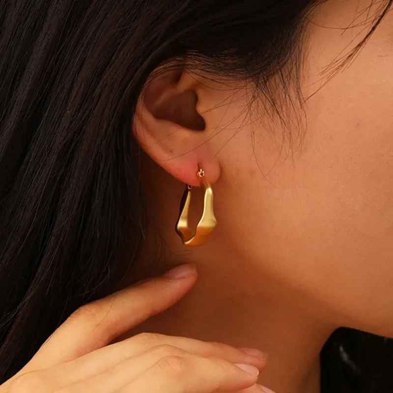 VAIGE Dazzling Vintage Gold Geometric Metal Earrings