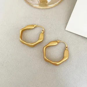 VAIGE Dazzling Vintage Gold Geometric Metal Earrings