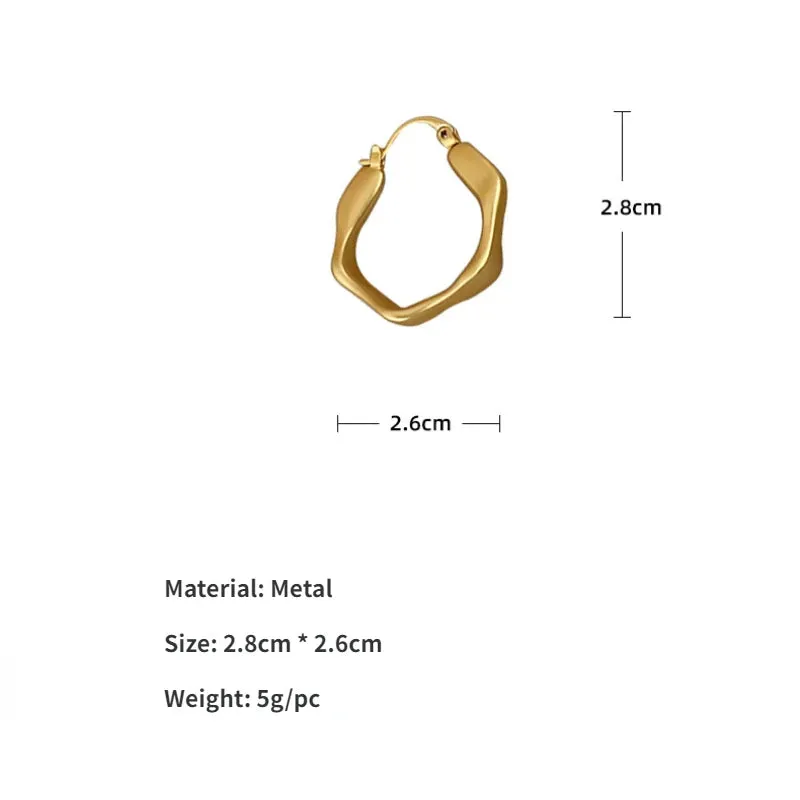 VAIGE Dazzling Vintage Gold Geometric Metal Earrings