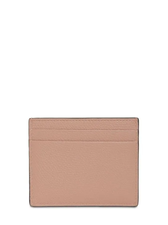 Valentino Garavani   V Logo grained leather card holder 