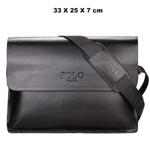 Vicuna Polo Vintage Leder Bürotasche - Schwarz