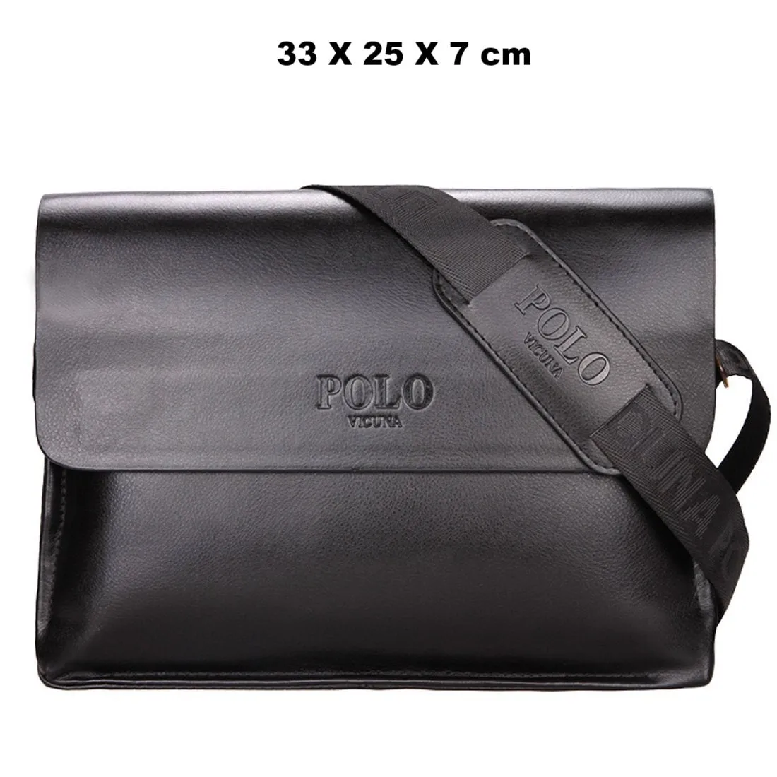 Vicuna Polo Vintage Leder Bürotasche - Schwarz
