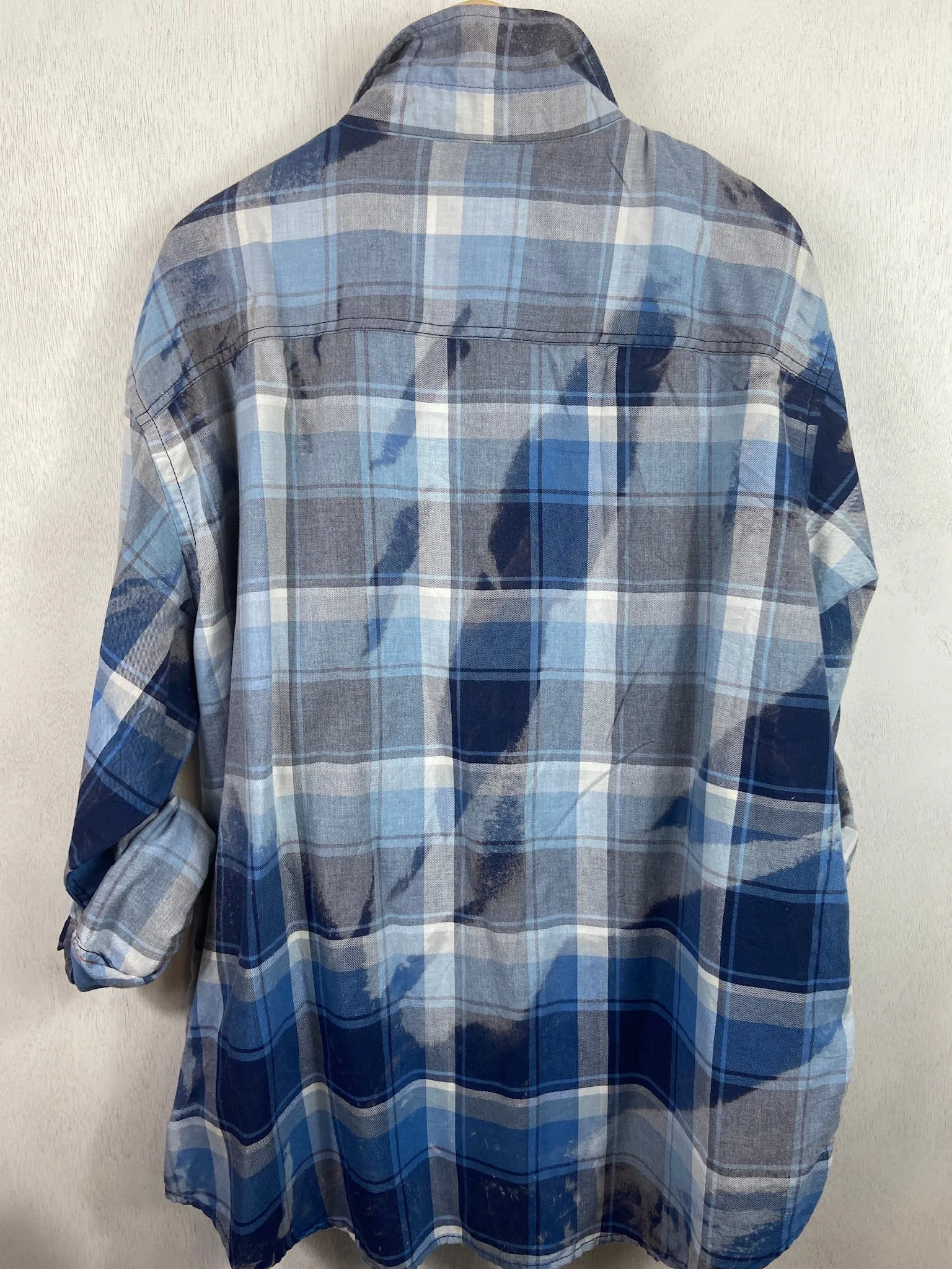 Vintage Royal and Light Blue Lightweight Cotton Size XXL