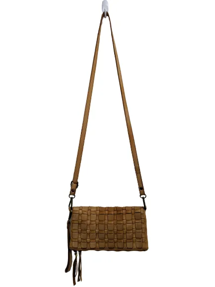 Vintage Woven Leather Crossbody Purse