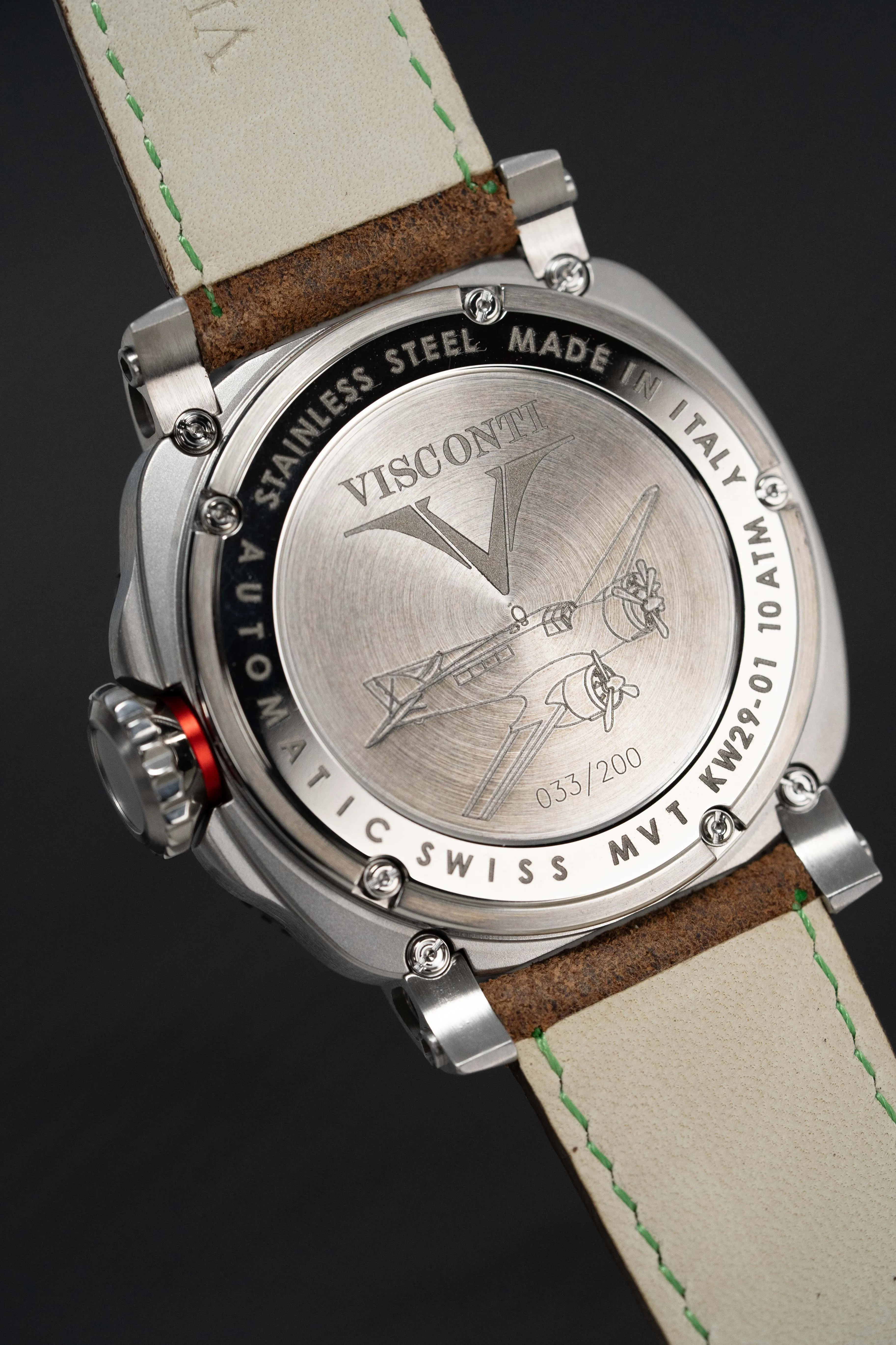 Visconti Automatic Watch Aviator SM79 Time Only Black PVD KW29-01