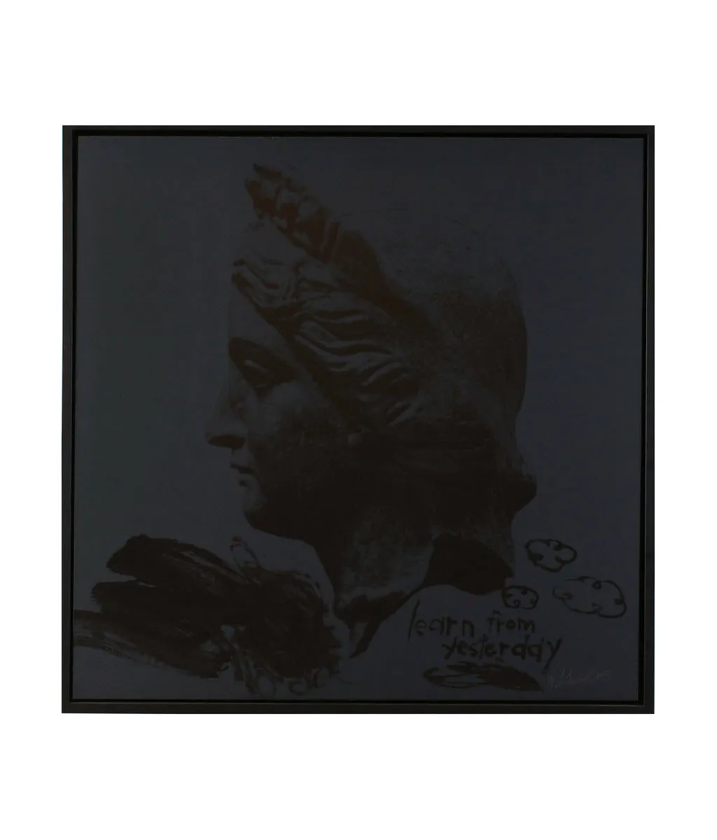 Walter Knabe Artwork Learn From Yesterday Unique Screenprint with Hand Painting