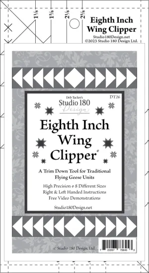 Wing Clipper Eighth Inch Ruler by Studio 180