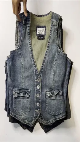 Y2K Denim Unique Waistcoats (RE-063)