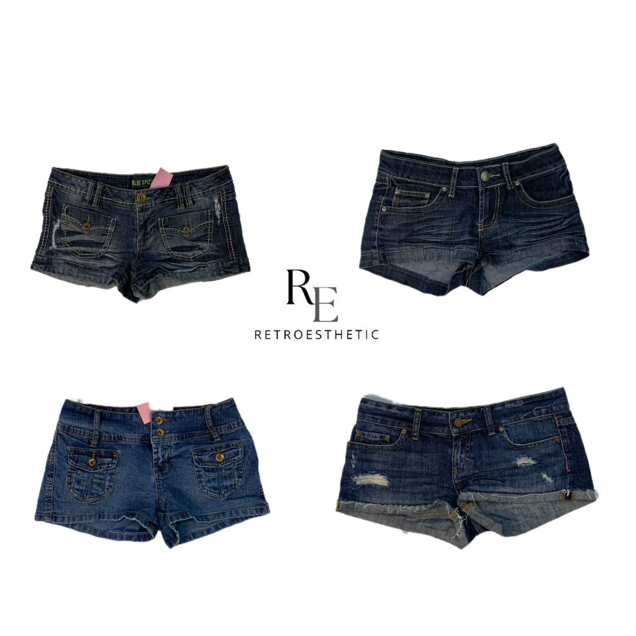 Y2K Unique Denim Shorts (SR-166)