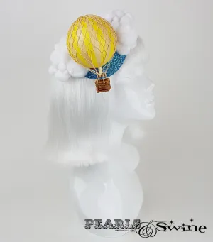 Yellow Hot Air Balloon Fascinator "Fly Me To The Moon"
