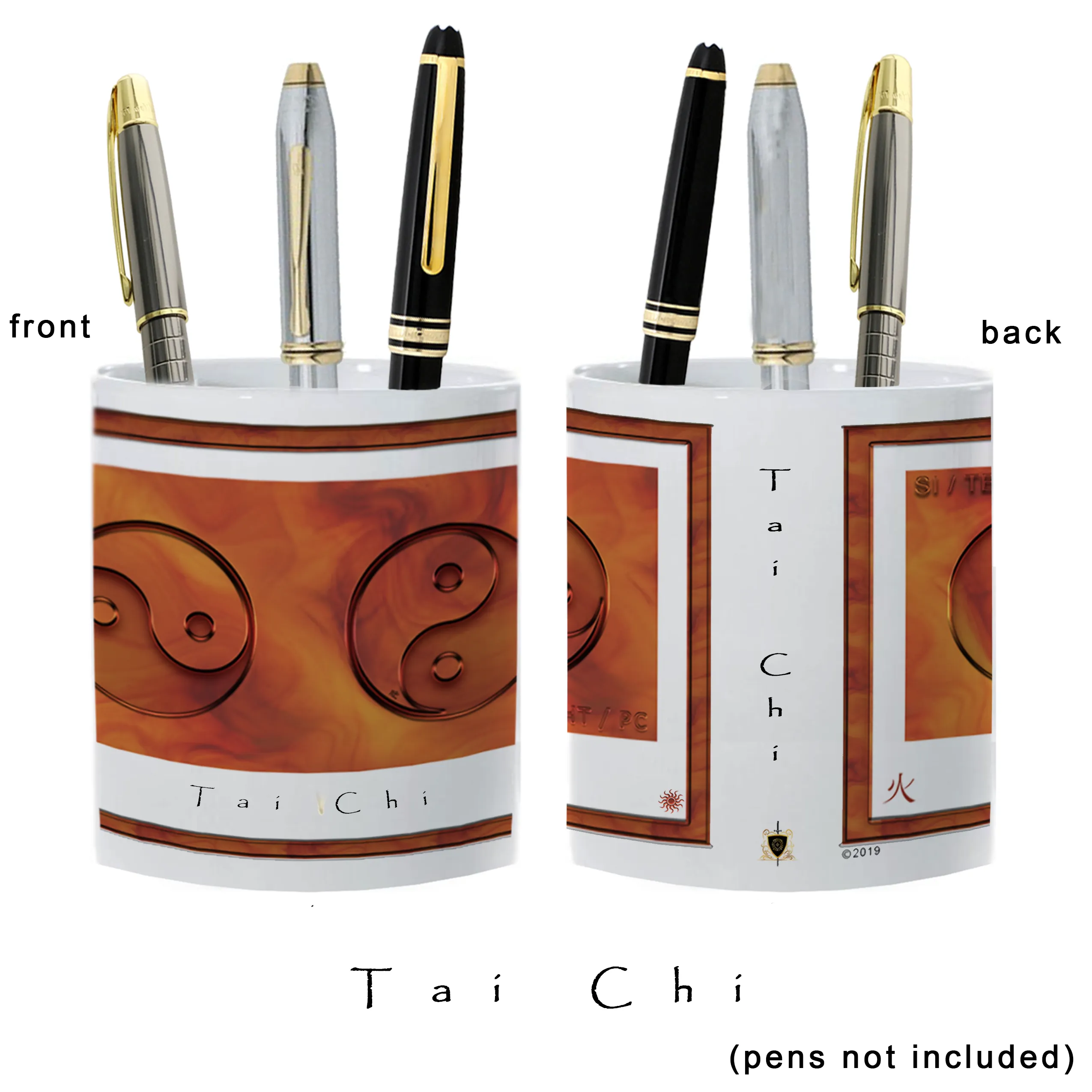 Yin Yang Pencil Holder "Fire" (Tai Chi)