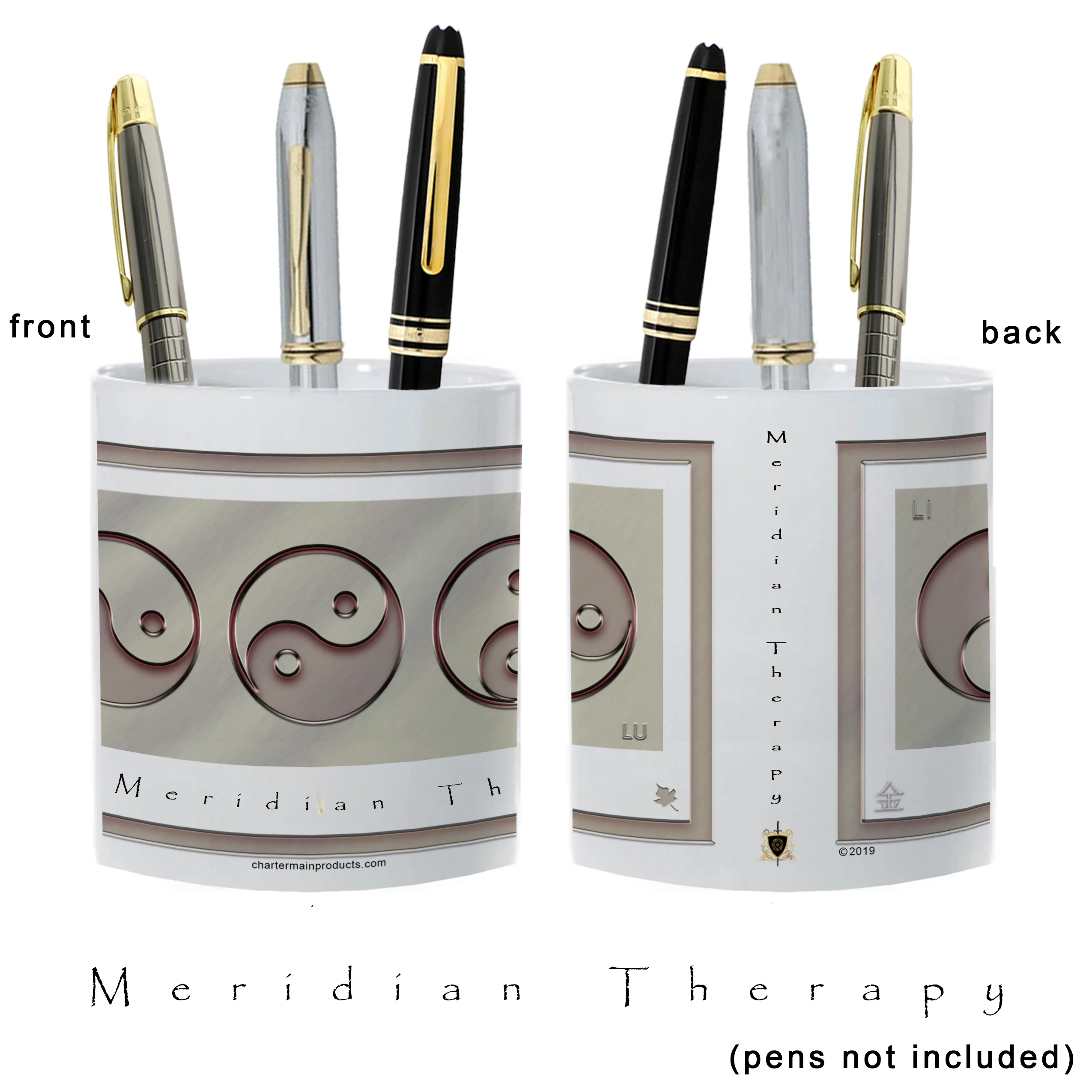 Yin Yang Pencil Holder "Metal" (Meridian Therapy)