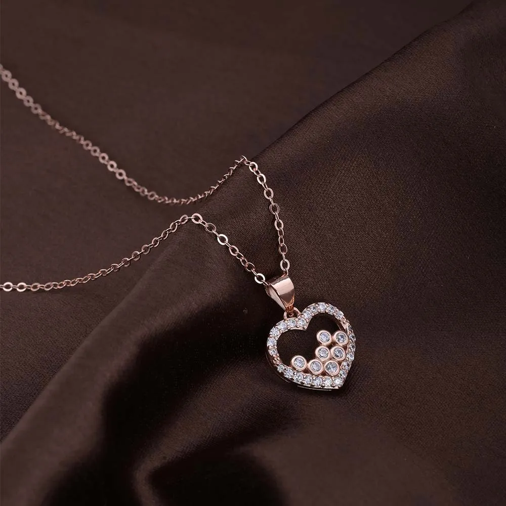 Zircon Affection Necklace | Rose Gold